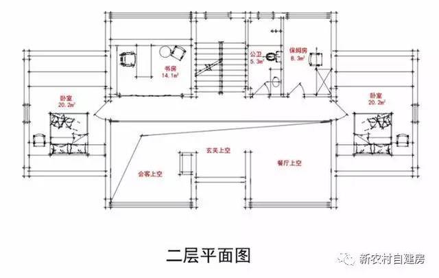 2套一層半農(nóng)村平房設(shè)計(jì)，第2套布局功能最全