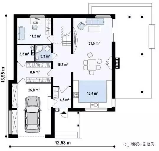 13X12米現(xiàn)代別墅，全部建下來只要40萬，心動嗎