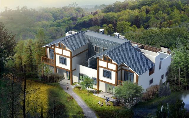 二層帶閣樓雙拼民居，來看看后院的禽舍怎么布置的吧！