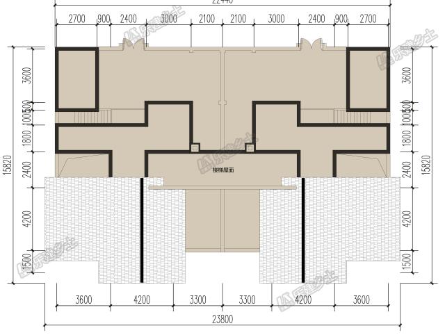 二層帶閣樓雙拼民居，來看看后院的禽舍怎么布置的吧！