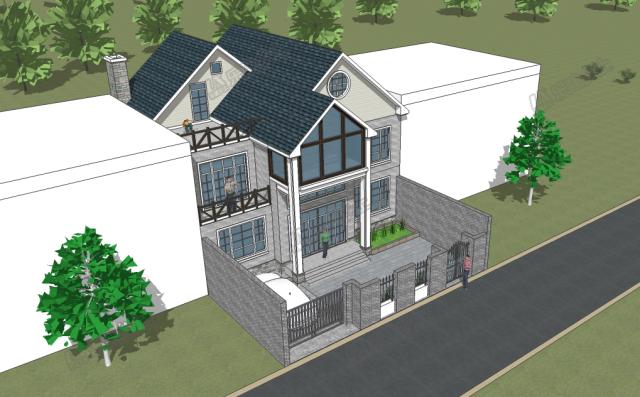 二層美式鄉(xiāng)村自建房設(shè)計(jì)，地下室+閣樓豐富住宅功能