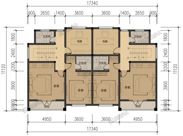 17x11米四層雙拼民宅，設(shè)計(jì)實(shí)用又劃算！