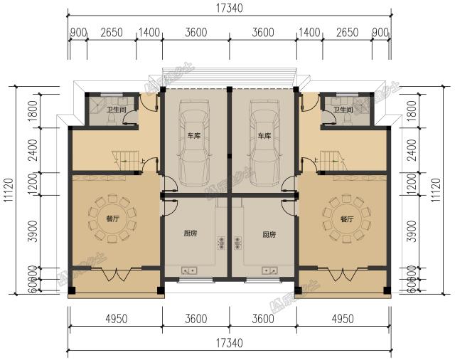 17x11米四層雙拼民宅，設(shè)計(jì)實(shí)用又劃算！