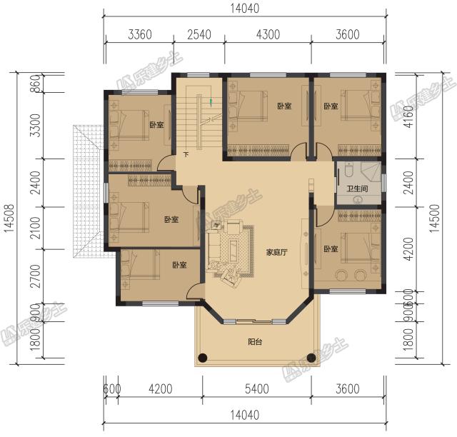 15x16米二層簡歐別墅設(shè)計，戶型經(jīng)濟實用