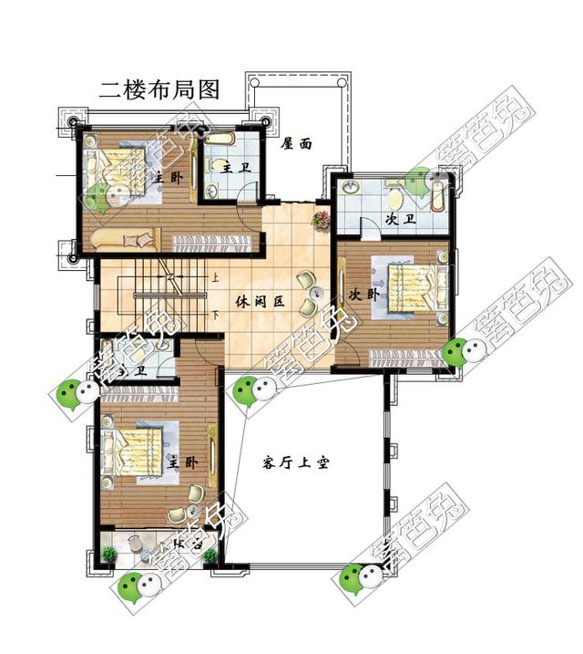 豪華大歐式風(fēng)格三層半自建別墅設(shè)計(jì)圖紙新農(nóng)村挑空復(fù)式樓別墅
