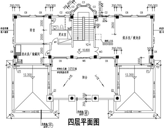 農(nóng)村自四層建豪宅別墅！含地下室加個(gè)觀光電梯更完美！全套圖紙！