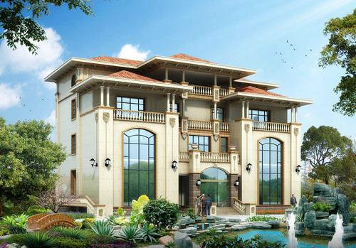 農(nóng)村自四層建豪宅別墅！含地下室加個(gè)觀光電梯更完美！全套圖紙！