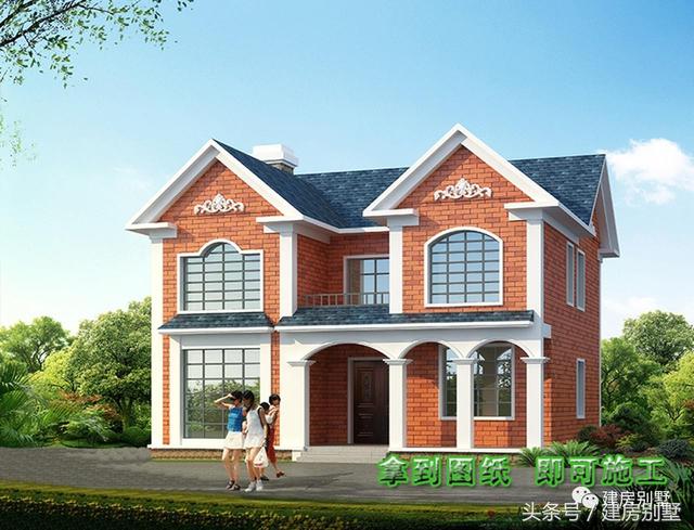 12×10.8米兩層農(nóng)村別墅，造價(jià)17萬，經(jīng)濟(jì)實(shí)用