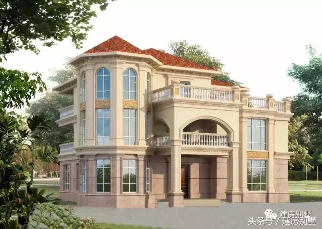 15.4×14.3米三層農(nóng)村別墅，帶健身房和娛樂室豪華別墅