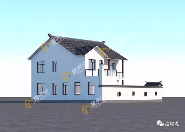 帶庭院的二層中式農(nóng)村別墅，讓洋別墅黯然失色