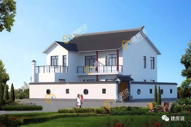 帶庭院的二層中式農(nóng)村別墅，讓洋別墅黯然失色