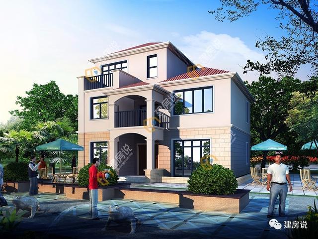 帶健身房和書房的三層農(nóng)村別墅，80、90后都喜歡的戶型