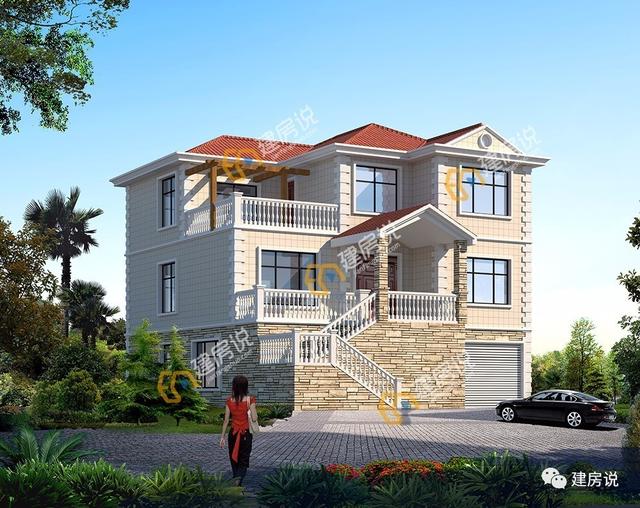 11.9x12.3米三層農(nóng)村別墅，城里人想住都住不上