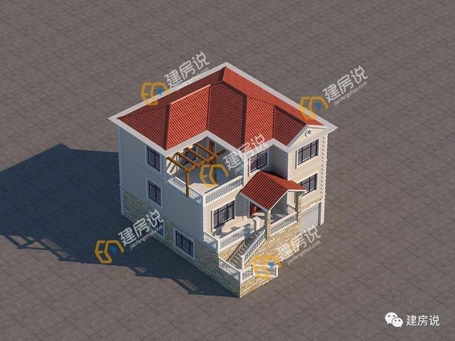 11.9x12.3米三層農(nóng)村別墅，城里人想住都住不上