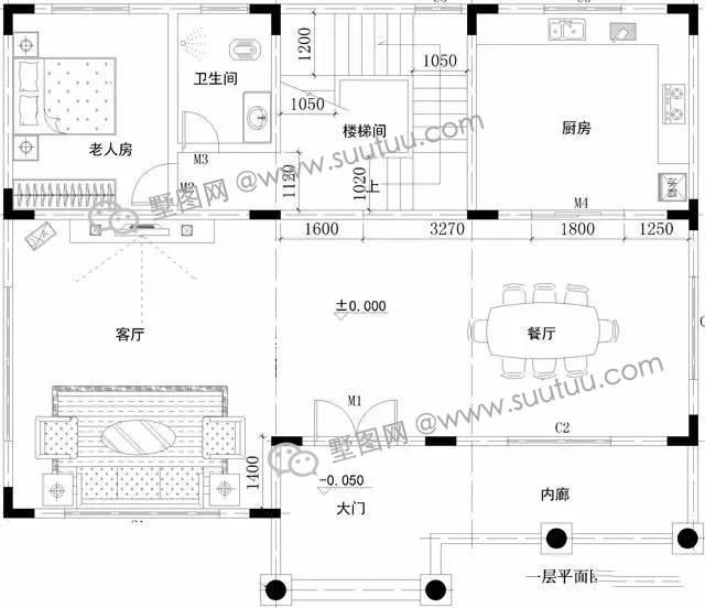 13X10農(nóng)村大面積三層復(fù)式別墅，自建房就選它了！