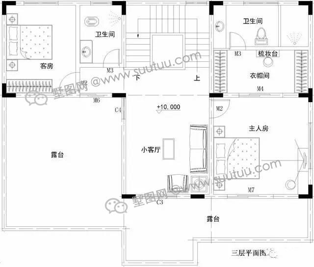 13X10農(nóng)村大面積三層復(fù)式別墅，自建房就選它了！