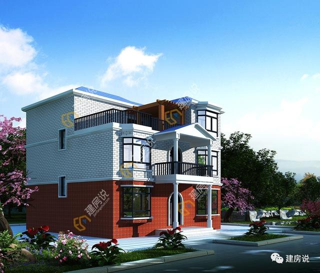 三層農(nóng)村別墅，有飄窗更美觀且很實(shí)用