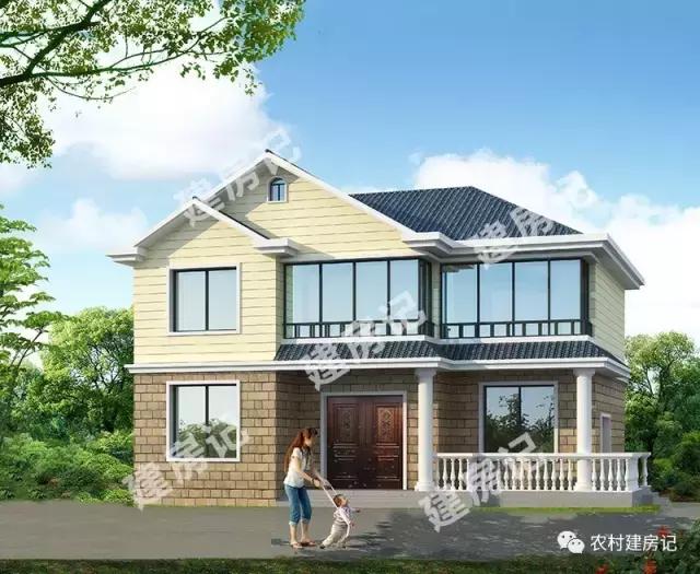 12.6×10.1米三間二層農(nóng)村別墅，占地110平22萬(wàn)搞定