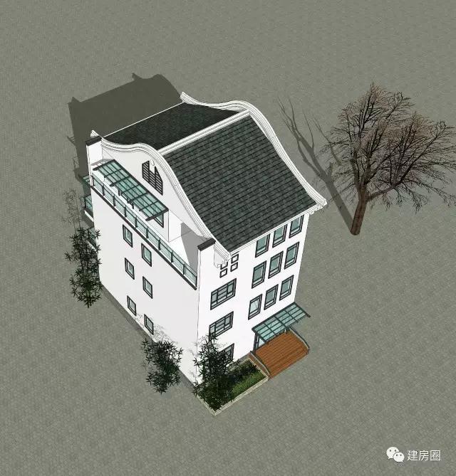 福建老板只花28萬建4層現(xiàn)代徽派別墅！漂亮花園+大露臺