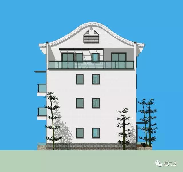 福建老板只花28萬建4層現(xiàn)代徽派別墅！漂亮花園+大露臺