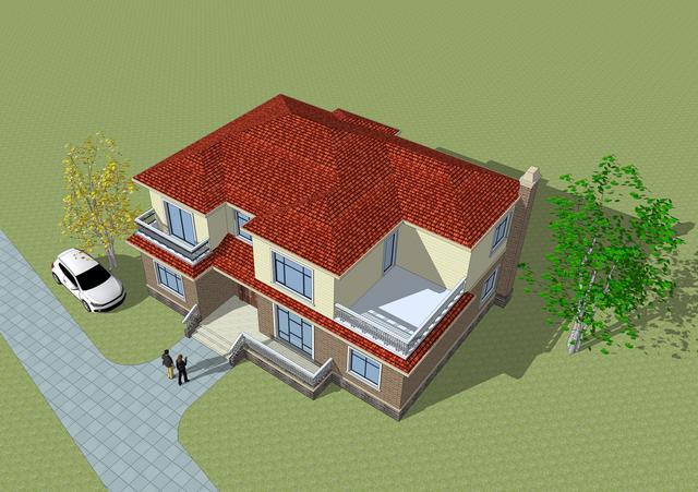 福利來啦！打工回家準(zhǔn)備建漂亮別墅，附建房平面圖
