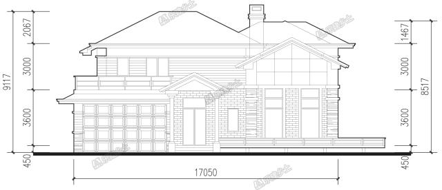 二層簡約別墅，設(shè)計過渡平臺及內(nèi)庭院，讓居住更愜意