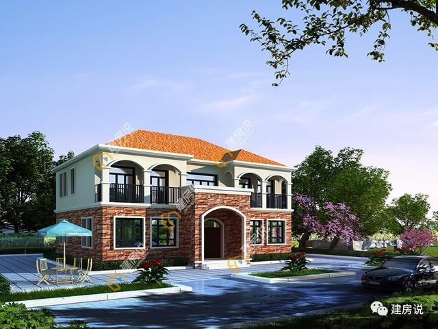 帶書房二層簡歐式獨棟別墅，農(nóng)村建房經(jīng)典戶型參考