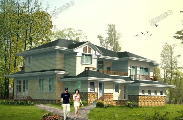 簡(jiǎn)歐風(fēng)格，大氣實(shí)用，二層別墅圖紙分享