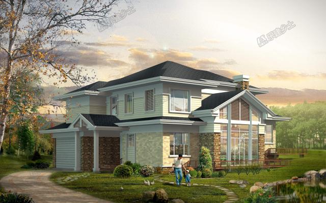 簡(jiǎn)歐風(fēng)格，大氣實(shí)用，二層別墅圖紙分享