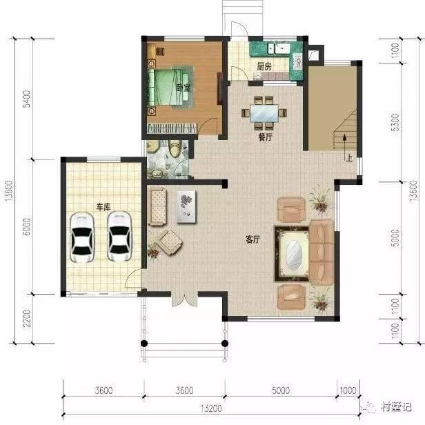30萬建造這套帶車庫的挑空別墅，把日子過的紅紅火火