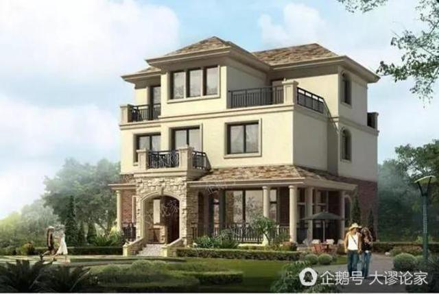 歐式風(fēng)格的三層農(nóng)村別墅，被這套別墅美到了