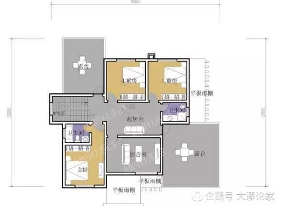 帶開放式車庫(kù)的二層農(nóng)村別墅，真石漆外墻被點(diǎn)贊