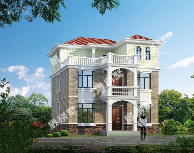 9.96x10.96米三層農(nóng)村別墅，小戶型也能火遍十里八鄉(xiāng)