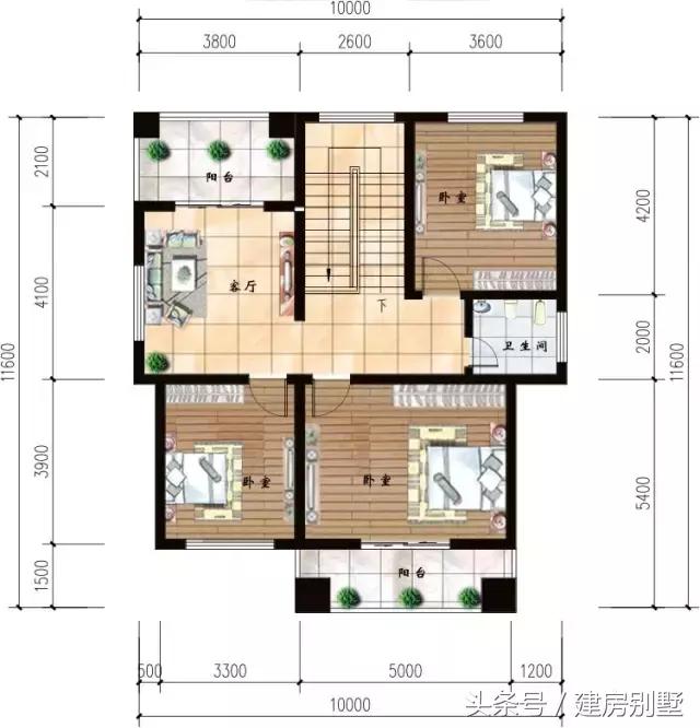 3款開間10米的農(nóng)村別墅戶型，小地基建別墅更精致，大地基羨慕不來(lái)