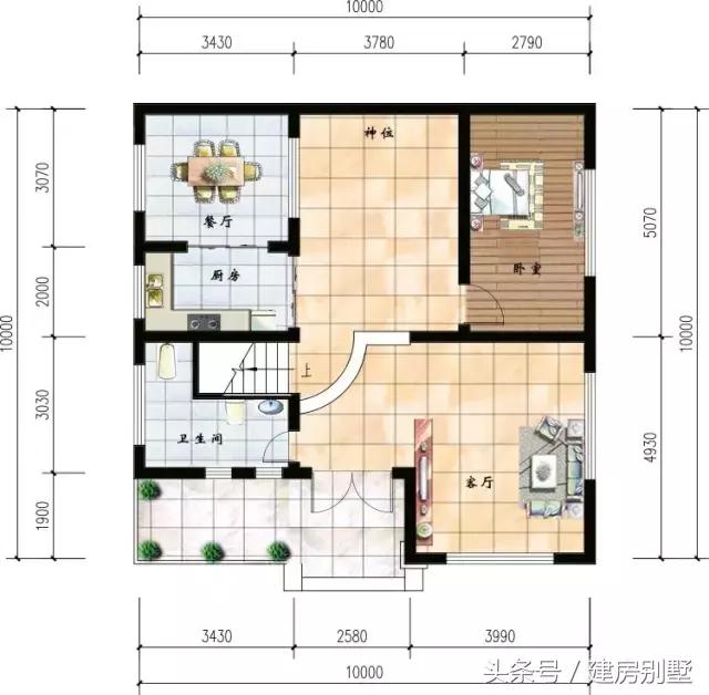 3款開間10米的農(nóng)村別墅戶型，小地基建別墅更精致，大地基羨慕不來(lái)
