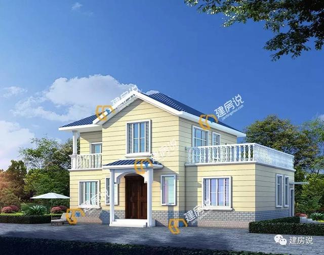 帶旋轉(zhuǎn)樓梯的二層農(nóng)村別墅，十里八鄉(xiāng)都喜歡的戶型