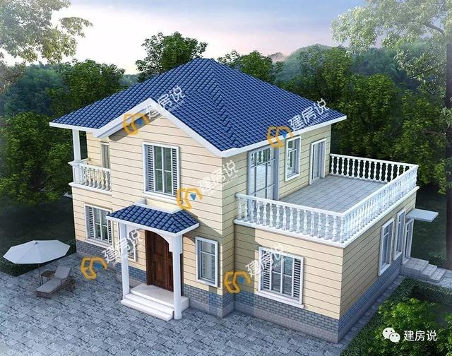 帶旋轉(zhuǎn)樓梯的二層農(nóng)村別墅，十里八鄉(xiāng)都喜歡的戶型