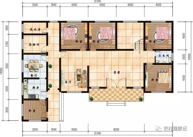 9套一層農(nóng)村別墅戶型圖，第六款最討農(nóng)村人喜歡