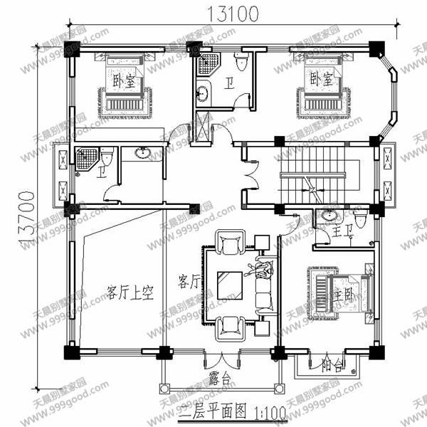 3套三層半的別墅戶型，一棟樓造價(jià)比北上廣一個(gè)廁所便宜