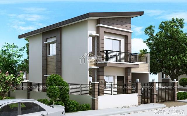 8.5米X10米兩面采光小戶型經(jīng)濟(jì)別墅兩層房屋設(shè)計圖