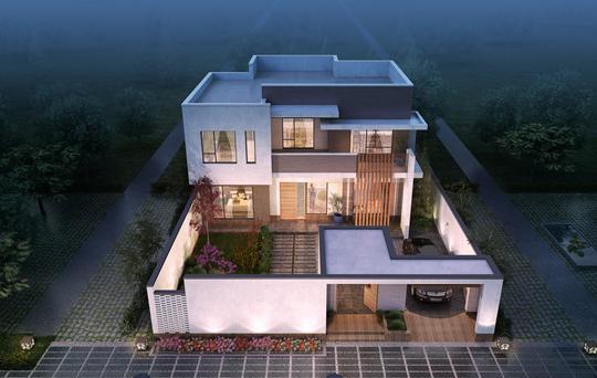 二層現(xiàn)代風格農(nóng)村自建樓房，簡單時尚，造價非常低