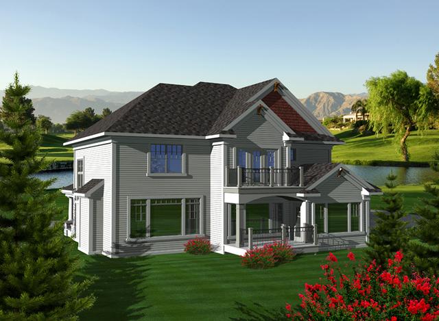 現(xiàn)代風(fēng)格的二層木屋別墅設(shè)計(jì)參考