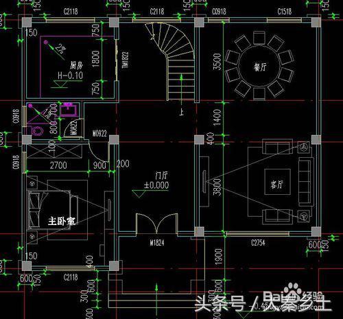 歐式三層小別墅設(shè)計圖，帶旋轉(zhuǎn)樓梯
