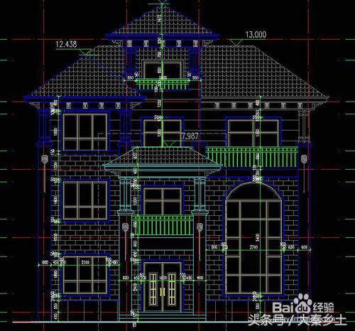 歐式三層小別墅設(shè)計圖，帶旋轉(zhuǎn)樓梯