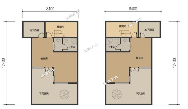 簡約風(fēng)格雙拼別墅設(shè)計參考圖