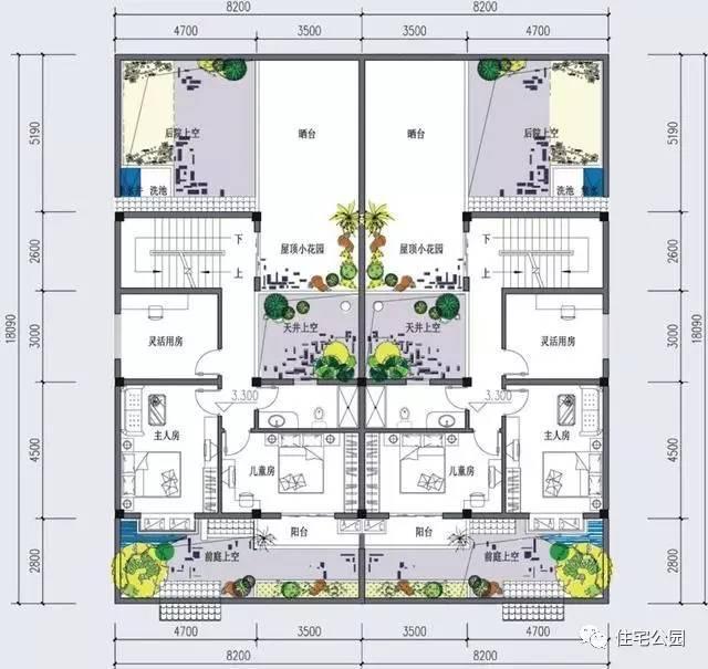 8X18米宅基地建起的雙拼別墅，有前庭后院！