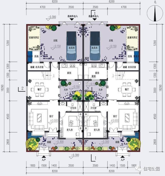 8X18米宅基地建起的雙拼別墅，有前庭后院！