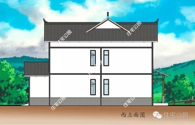 農(nóng)村中式二層小別墅戶(hù)型，你會(huì)把車(chē)庫(kù)這么放嗎？