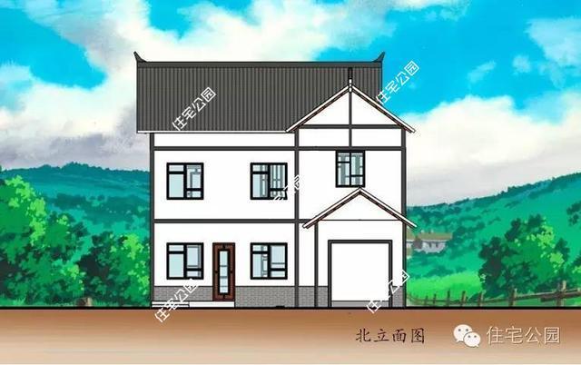 農(nóng)村中式二層小別墅戶(hù)型，你會(huì)把車(chē)庫(kù)這么放嗎？