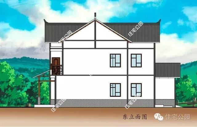 農(nóng)村中式二層小別墅戶(hù)型，你會(huì)把車(chē)庫(kù)這么放嗎？